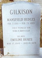 mansfield hedges gilkison headstone