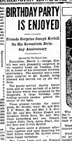 Joseph Krebill Birthday Joseph Krebill Birthday